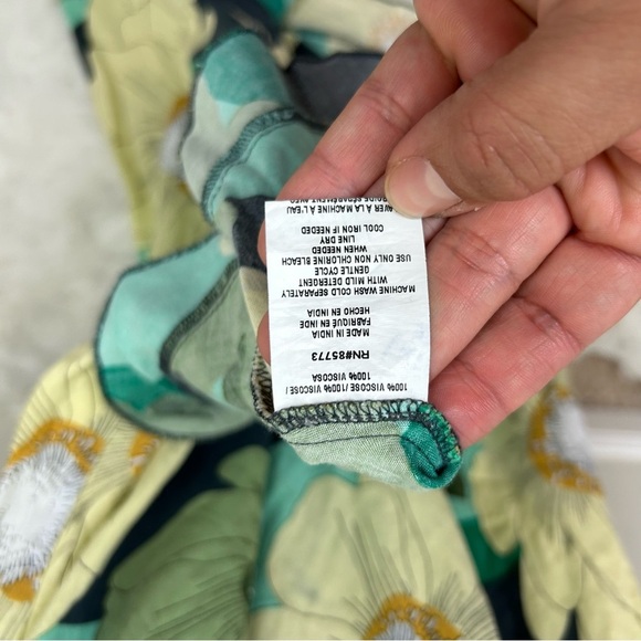 O'Neil Ellis Floral Ruffle Maxi Slip dress summer beachy maxi dress size: XL - Picture 13 of 13